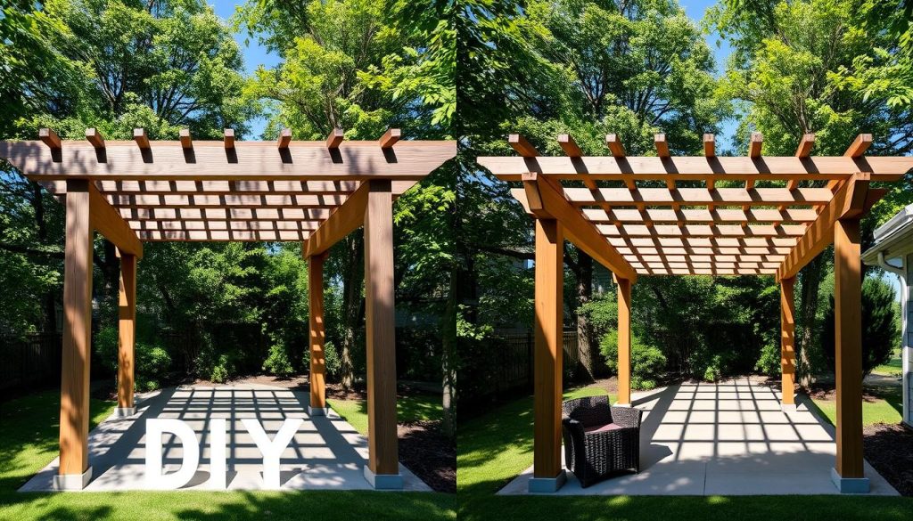 DIY pergola vs professional installation comparison