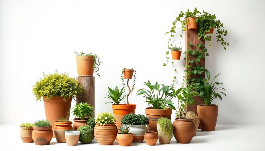 container gardening pots and vertical planters