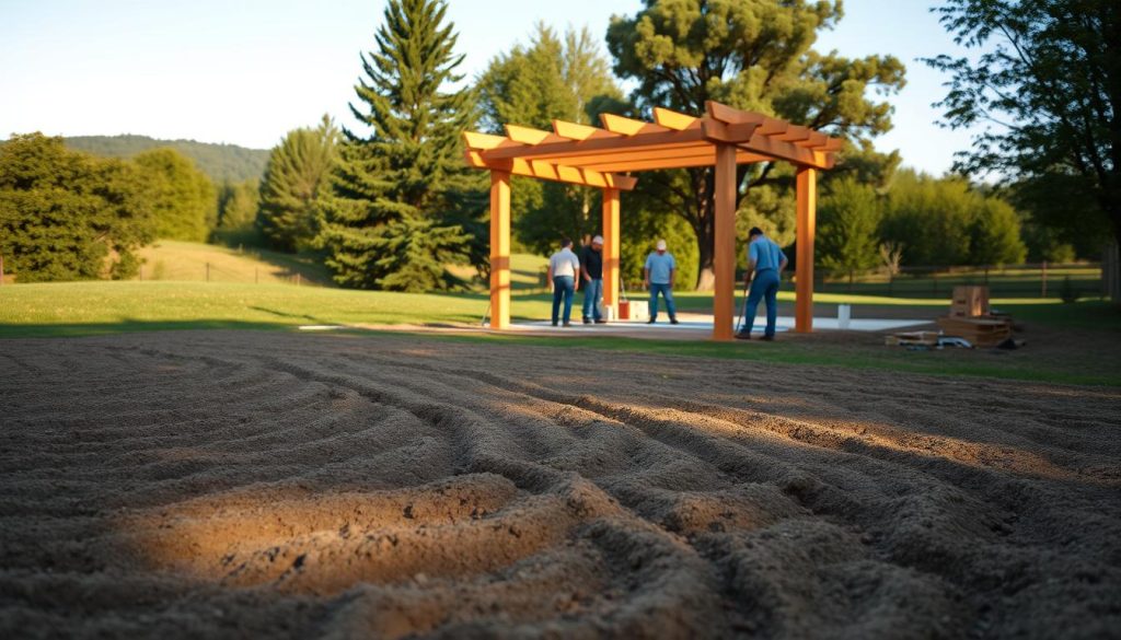 marking pergola layout