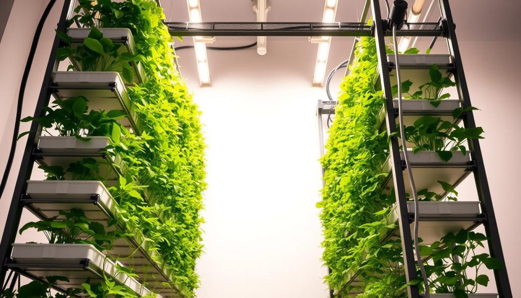 vertical hydroponics setup